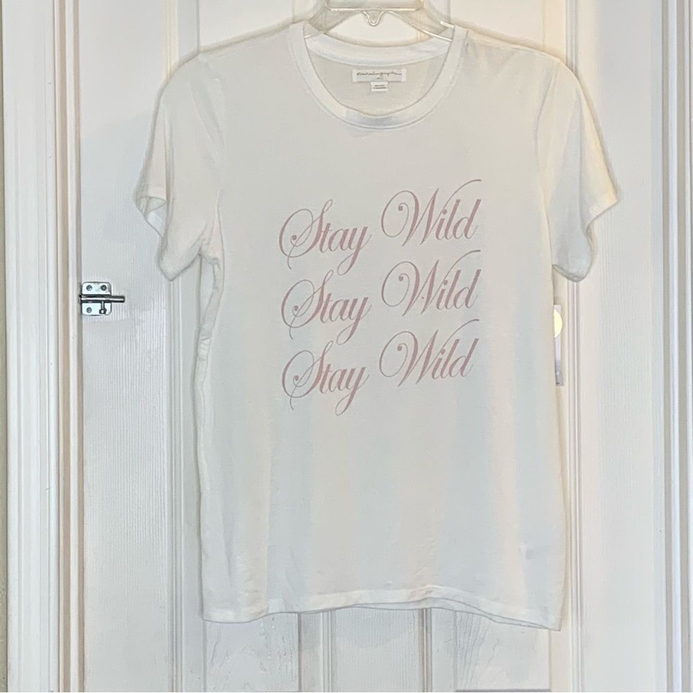 Spiritual Gangster Stay Wild Cursive Zen Tee Size Large